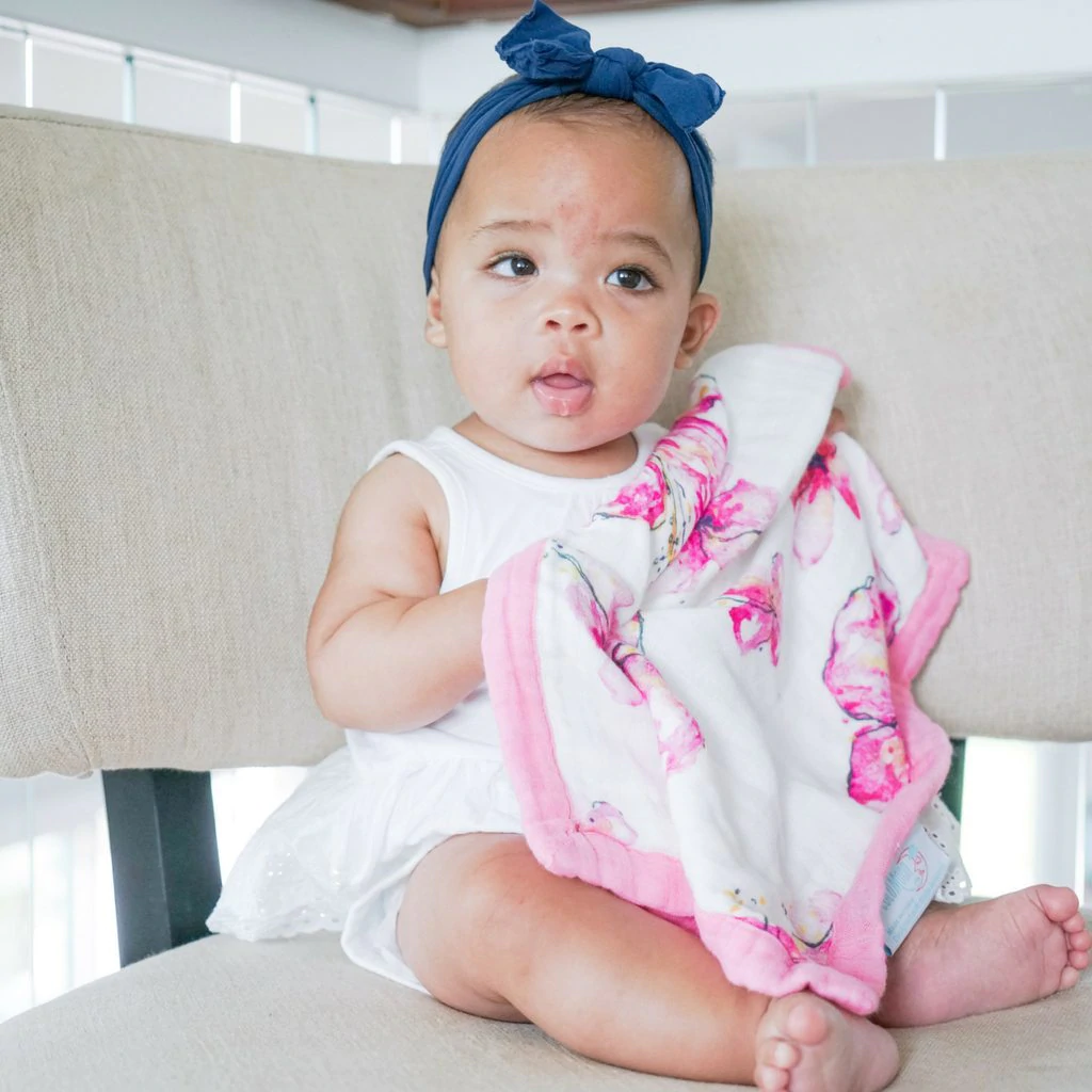 Hibiscus Kiss Baby Bamboo Security Blanket