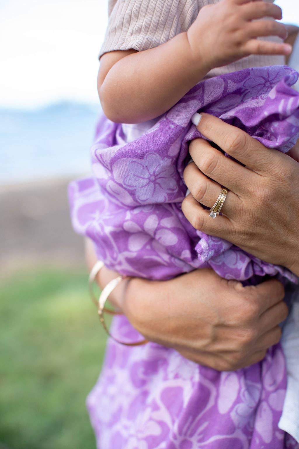 Nāʻū Bamboo Muslin Kapa Moe (Swaddle Blanket)