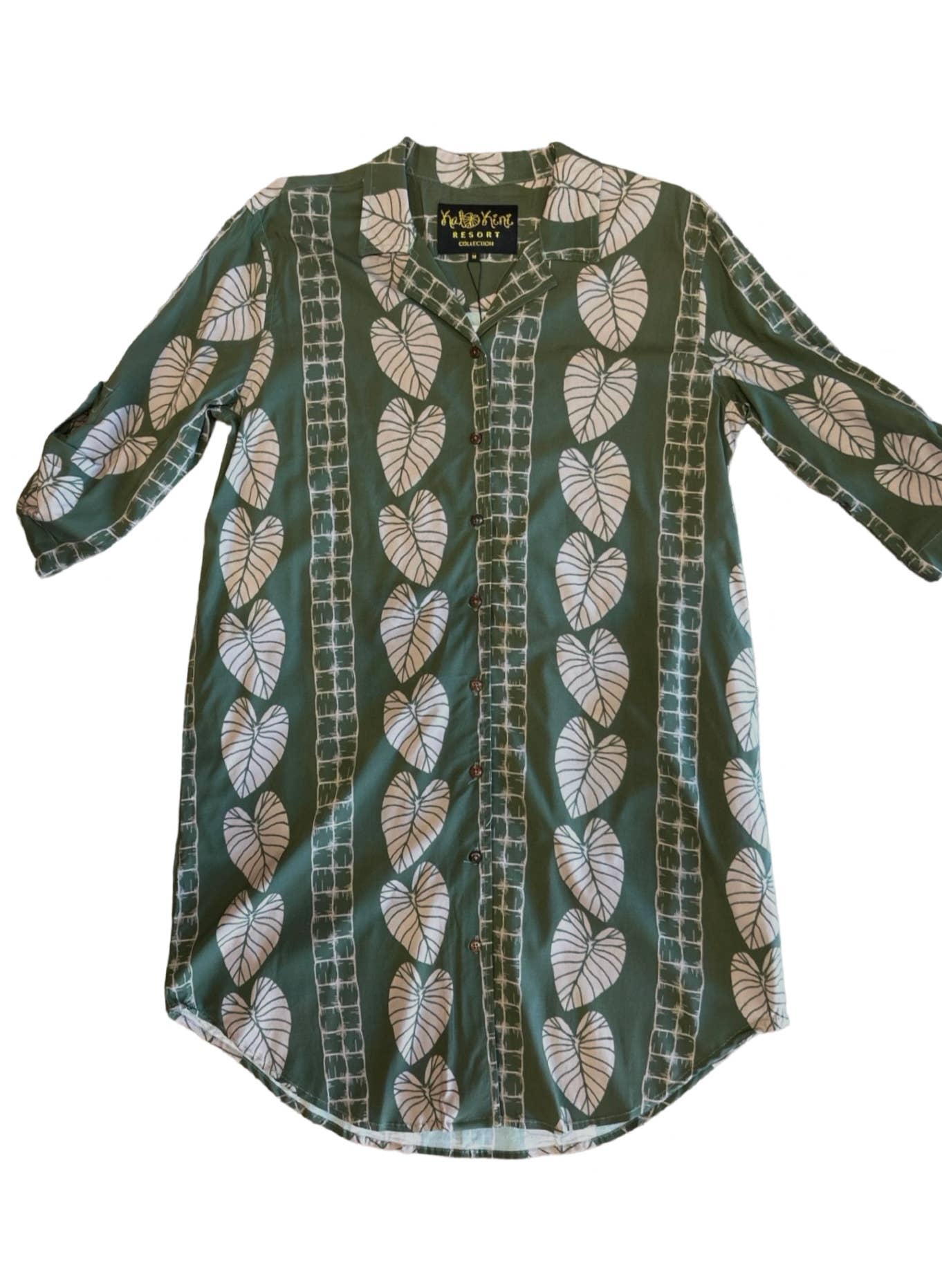 Aloha Shirt Dress ~ Kalo X Ulana Olive