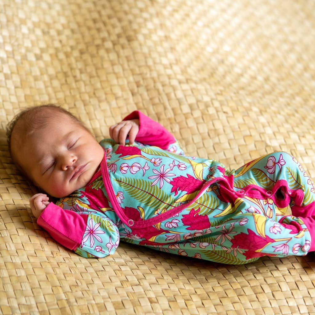 Tūtū's Garden Bamboo Newborn Coverall