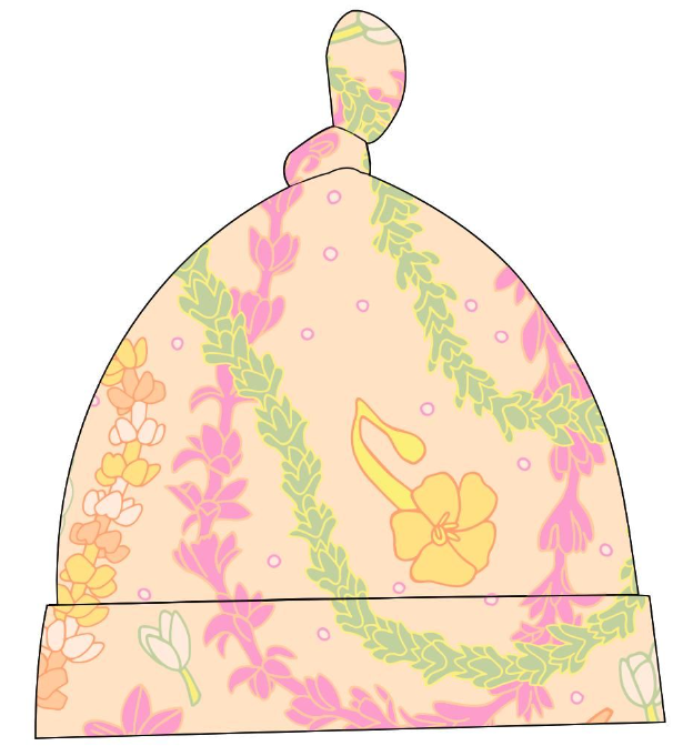 Lei Day in Sand Baby Bamboo Knotted Hat