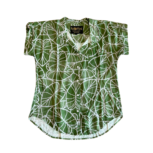 Aloha Wahine Top - Lo'i Kalo Green