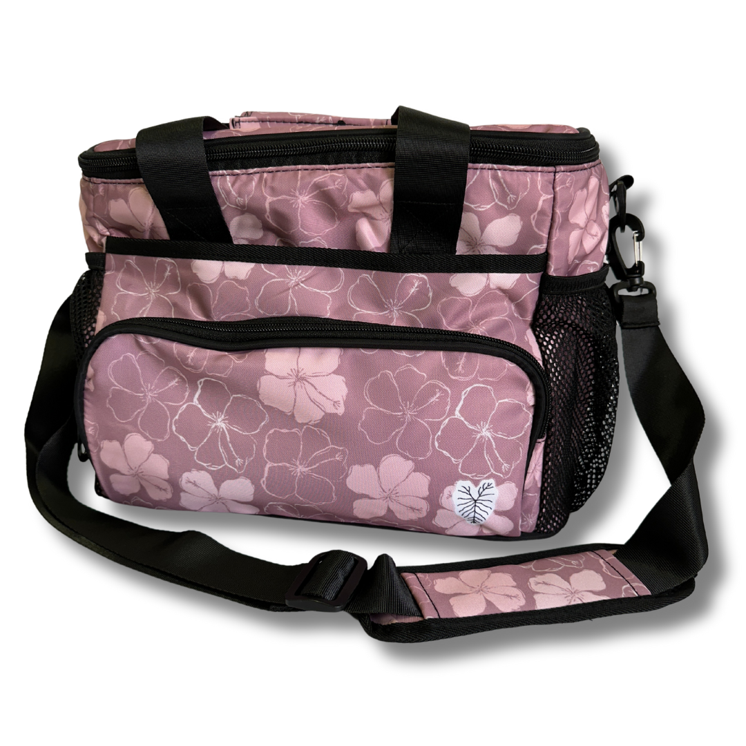 Hawaiian Kokio Hibiscus Collapsible Lunch Cooler Bag