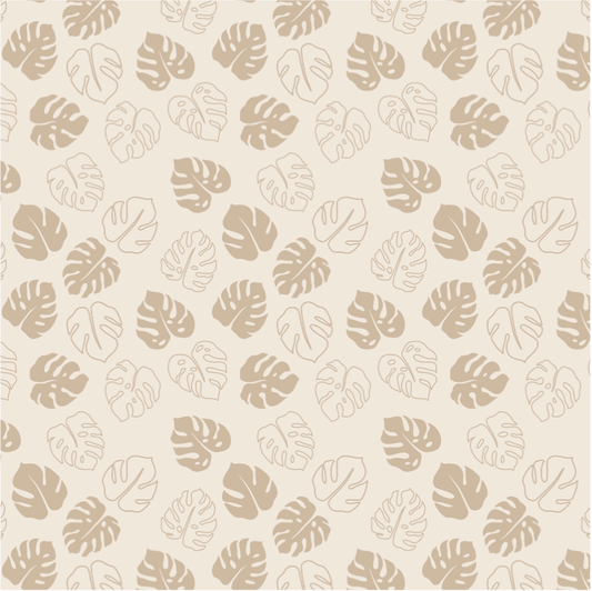 Toasted Monstera Muslin Swaddle Blanket