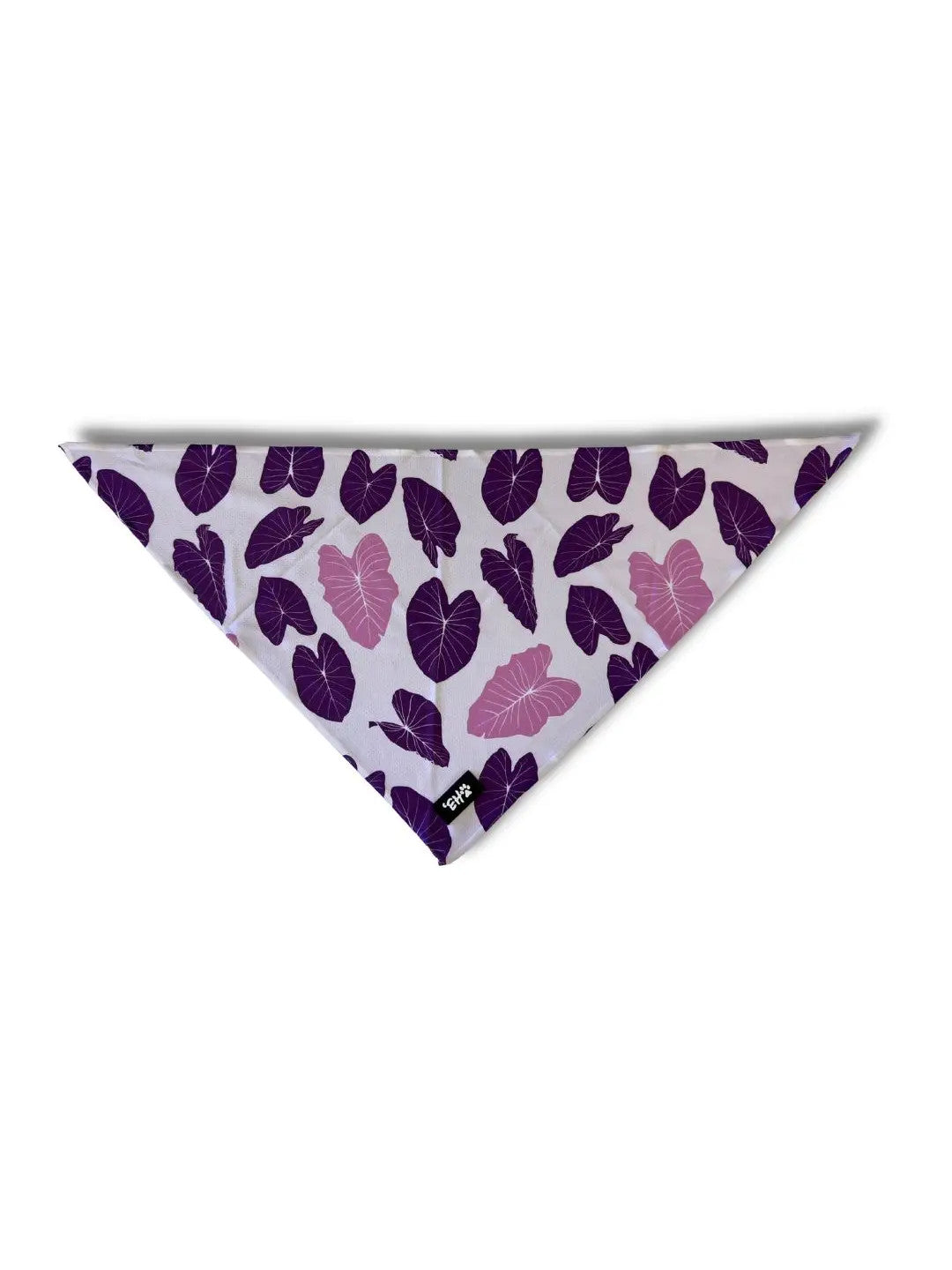 The Keiki Dept: Eha Pet: Hawaiian Pet Bandana Pink & Purple Kalo