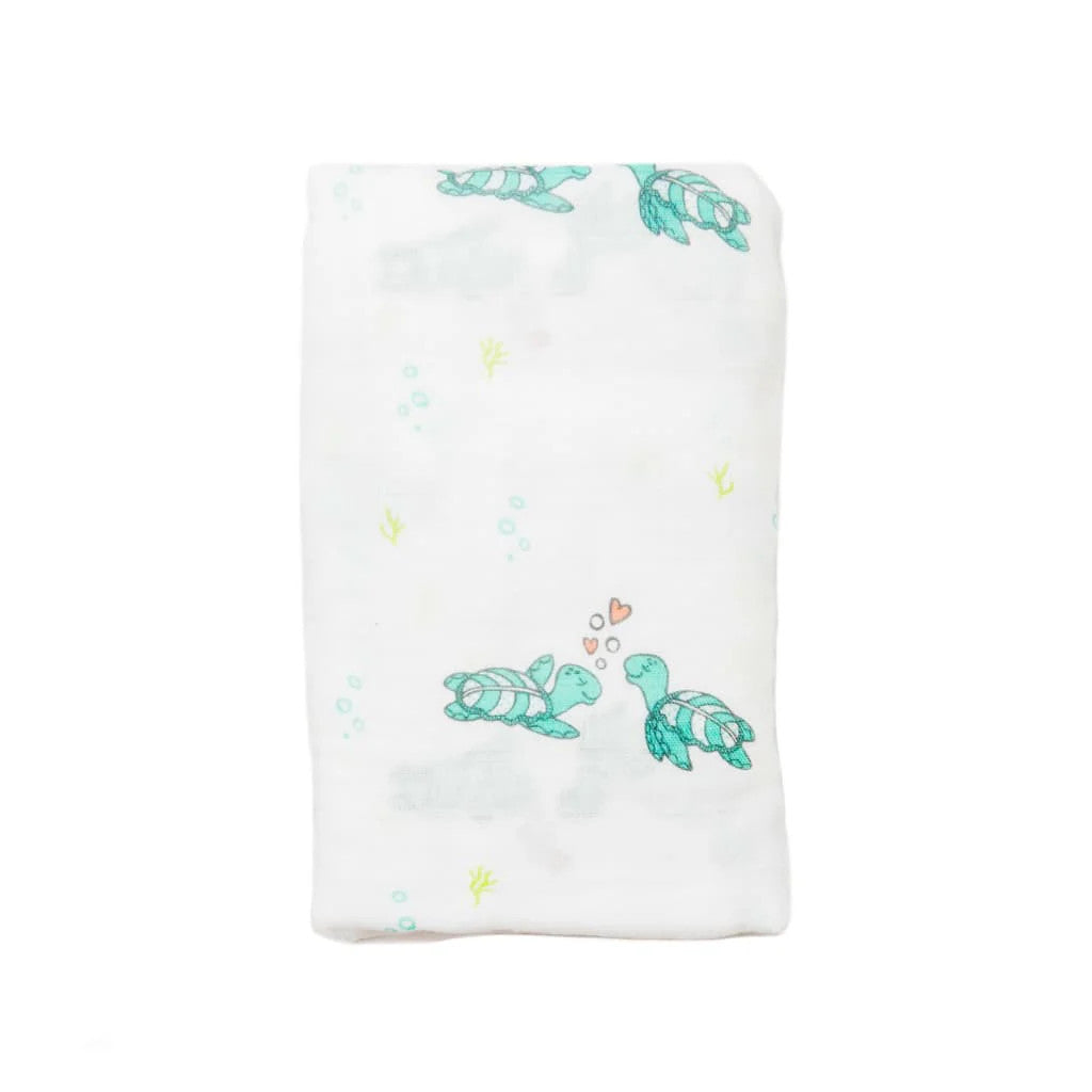 Coco Moon: Honu Honi Muslin Swaddle Blanket
